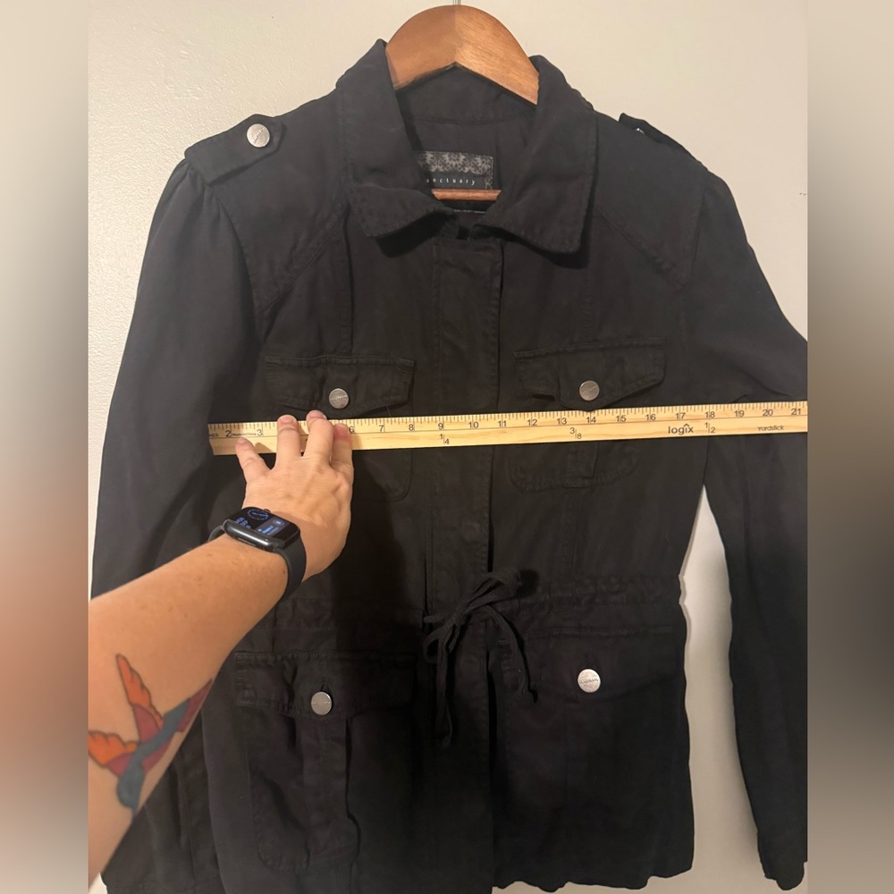 Sanctuary black lightweight utility jacket size medium - Picture 4 of 7